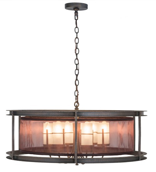 2nd Ave Lighting Cordoba 36" Wide 6 Light Pendant in Gilded Tobacco Finish