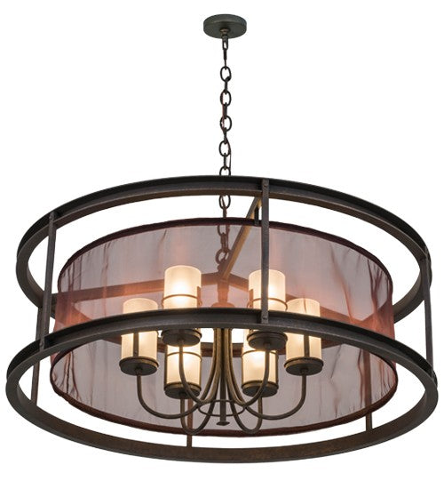 2nd Ave Lighting Cordoba 36" Wide 6 Light Pendant in Gilded Tobacco Finish