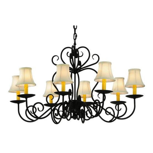 2nd Ave Lighting Corrina 36" Wide 8 LT Chandelier in Blackwash Finish