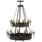 2nd Ave Lighting Costello 48" Wide 20 Light Two Tier Chandelier in Costello Black and Blackened Copper