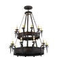 2nd Ave Lighting Costello 48" Wide 20 Light Two Tier Chandelier in Costello Black and Blackened Copper