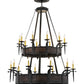 2nd Ave Lighting Costello 48" Wide 20 Light Two Tier Chandelier in Costello Black and Blackened Copper