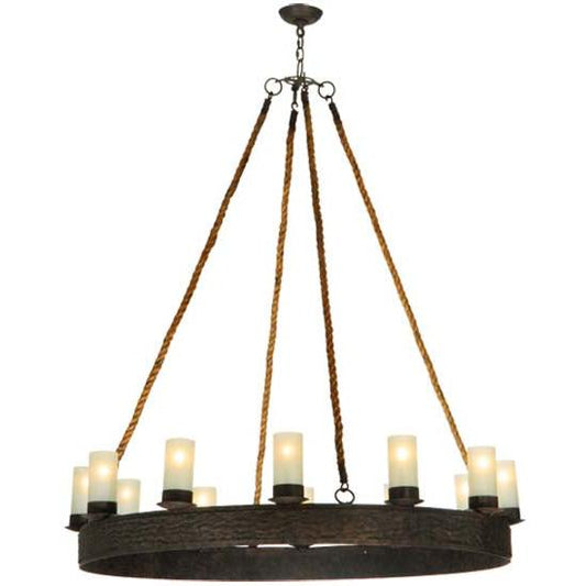 2nd Ave Lighting Costello 50" Wide 12 Light Ring Chandelier in Coffee Bean Finish