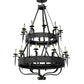2nd Ave Lighting Costello 56" Wide Two Tier 20 LT Chandelier in Costello Black