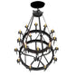 2nd Ave Lighting Costello 56" Wide Two Tier 20 LT Chandelier in Costello Black