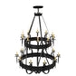 2nd Ave Lighting Costello 56" Wide Two Tier 20 LT Chandelier in Costello Black