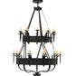 2nd Ave Lighting Costello 56" Wide Two Tier 20 LT Chandelier in Costello Black