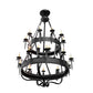 2nd Ave Lighting Costello 56" Wide Two Tier 20 LT Chandelier in Costello Black