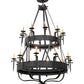 2nd Ave Lighting Costello 56" Wide Two Tier 20 LT Chandelier in Costello Black