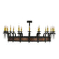 2nd Ave Lighting Costello 60" 16 LT Chandelier in Costello Black Finish