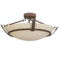 2nd Ave Lighting Covina 30" Semi-Flushmount in Antique Rust Finish