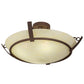 2nd Ave Lighting Covina 30" Semi-Flushmount in Antique Rust Finish