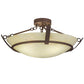 2nd Ave Lighting Covina 30" Semi-Flushmount in Antique Rust Finish