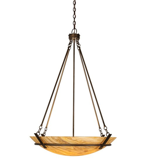 2nd Ave Lighting Covina 36" Wide Inverted Pendant in Antique Copper Finish