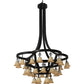 2nd Ave Lighting Cretella 65" Wide 34 Light Chandelier in Solar Black Finish