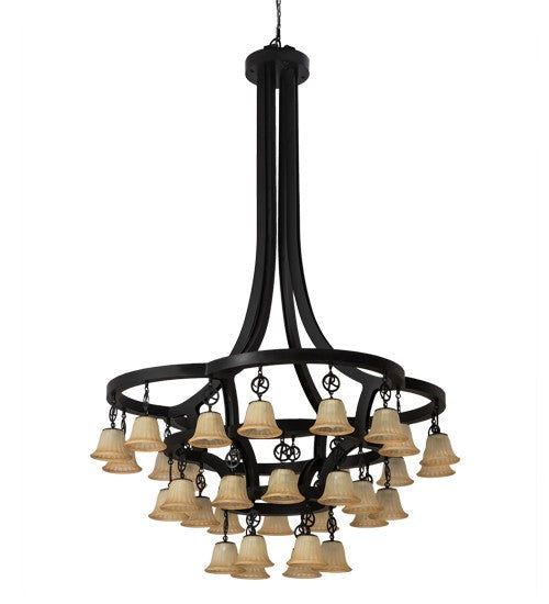 2nd Ave Lighting Cretella 65" Wide 34 Light Chandelier in Solar Black Finish