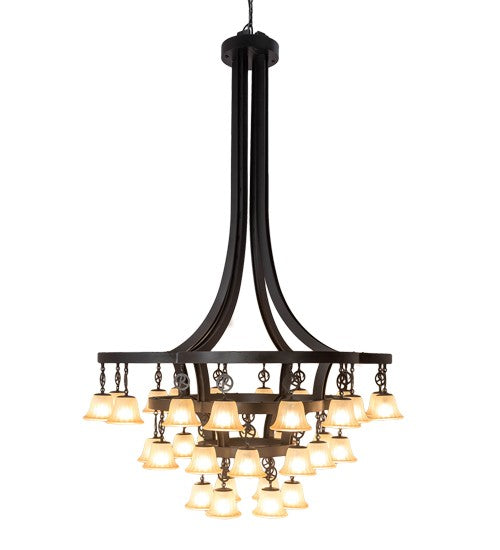 2nd Ave Lighting Cretella 65" Wide 34 Light Chandelier in Solar Black Finish