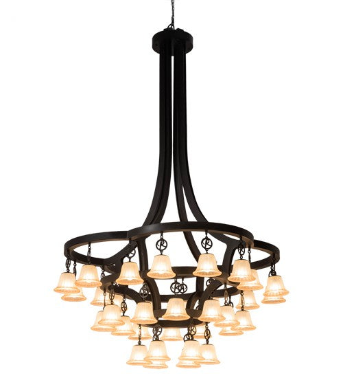 2nd Ave Lighting Cretella 65" Wide 34 Light Chandelier in Solar Black Finish