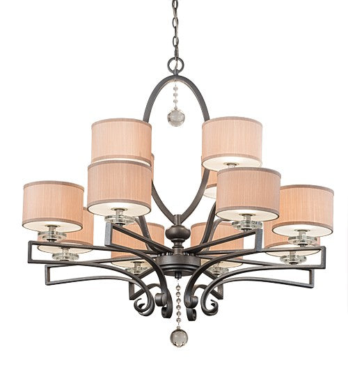 2nd Ave Lighting Croix 40" Wide 12 Light Chandelier in Blackened Pewter