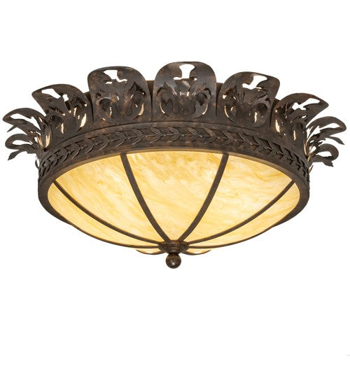 2nd Ave Lighting Crowne 28" Wide Flushmount in Cajun Spice Finish