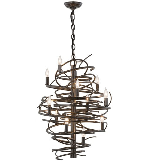 2nd Ave Lighting Cyclone 20" Wide 13 LT Chandelier in Bronze Metallic Finish