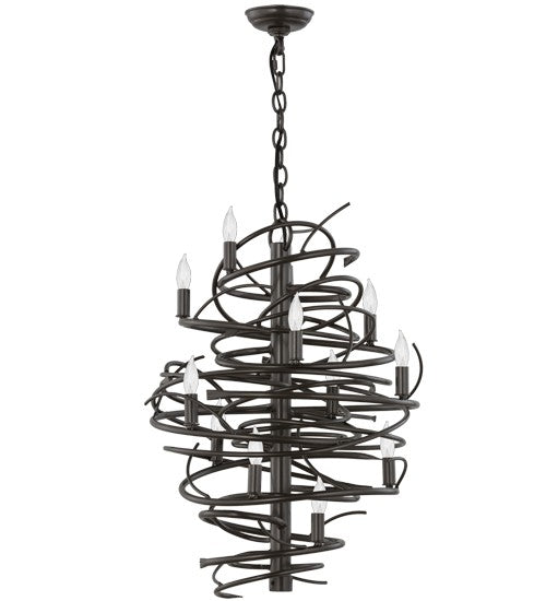 2nd Ave Lighting Cyclone 20" Wide 13 LT Chandelier in Bronze Metallic Finish