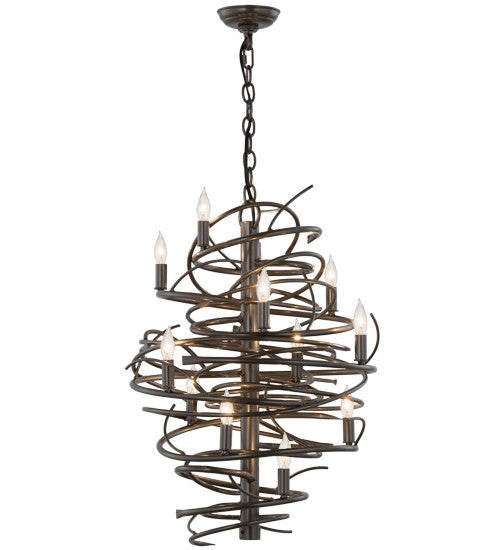 2nd Ave Lighting Cyclone 20" Wide 13 LT Chandelier in Bronze Metallic Finish