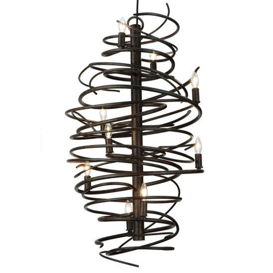 2nd Ave Lighting Cyclone 20.5" Wide 9 LT Chandelier in Coffee Bean Finish