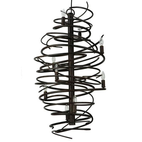 2nd Ave Lighting Cyclone 20.5" Wide 9 LT Chandelier in Coffee Bean Finish
