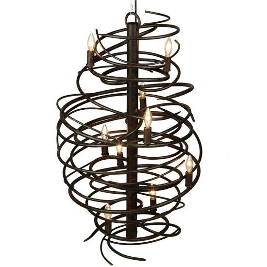 2nd Ave Lighting Cyclone 20.5" Wide 9 LT Chandelier in Coffee Bean Finish