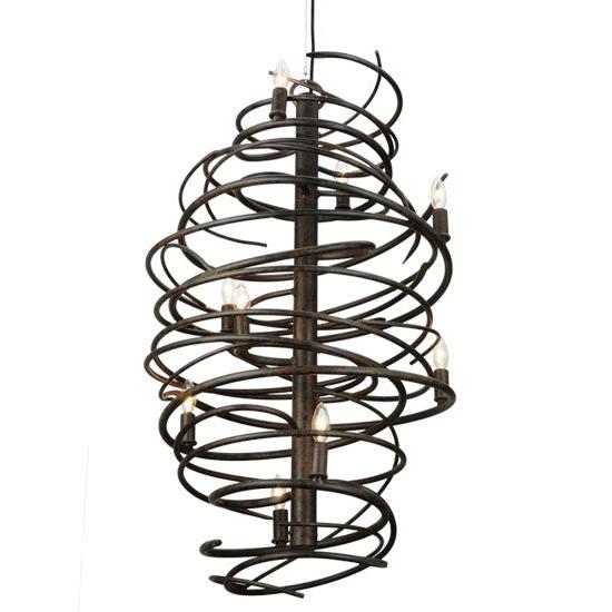 2nd Ave Lighting Cyclone 20.5" Wide 9 LT Chandelier in Coffee Bean Finish