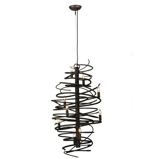2nd Ave Lighting Cyclone 20.5" Wide 9 LT Chandelier in Coffee Bean Finish