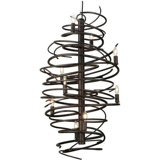 2nd Ave Lighting Cyclone 20.5" Wide 9 LT Chandelier in Coffee Bean Finish