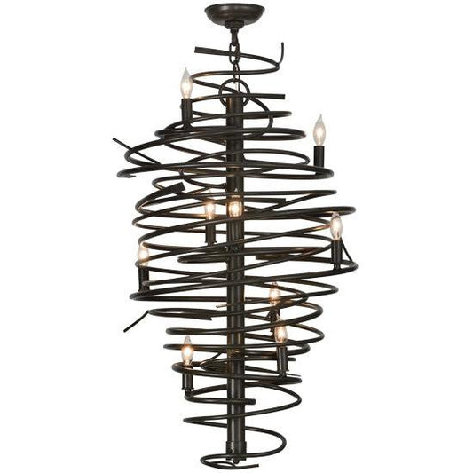 2nd Ave Lighting Cyclone 21" Wide 9 LT Chandelier in Timeless Bronze