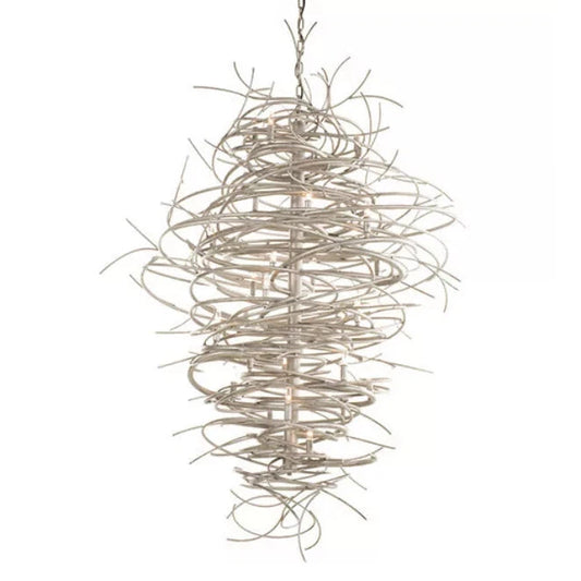 2nd Ave Lighting Cyclone 36" Hand-Forged Iron Pewter Chandelier
