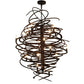 2nd Ave Lighting Cyclone 37" 18-Light E12 Base Antique Rust Chandelier