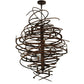 2nd Ave Lighting Cyclone 37" 18-Light E12 Base Antique Rust Chandelier