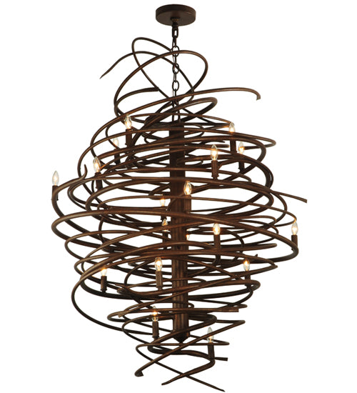 2nd Ave Lighting Cyclone 37" 18-Light E12 Base Antique Rust Chandelier