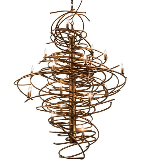2nd Ave Lighting Cyclone 40" Wide 20 Light Chandelier in Aged Gilded Gold Finish