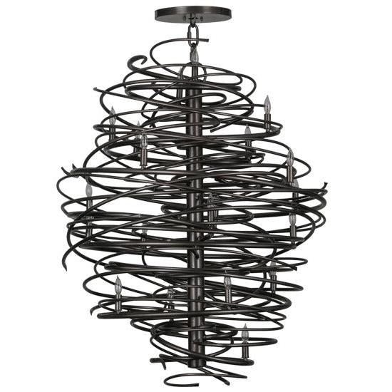 2nd Ave Lighting Cyclone 42" Wide 20 LT Chandelier With Cosmic Silver Vein Finish