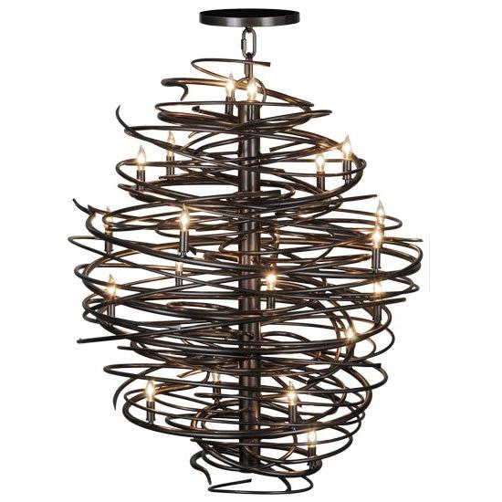 2nd Ave Lighting Cyclone 42" Wide 20 LT Chandelier With Cosmic Silver Vein Finish