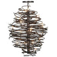 2nd Ave Lighting Cyclone 42" Wide 20 LT Chandelier With Cosmic Silver Vein Finish