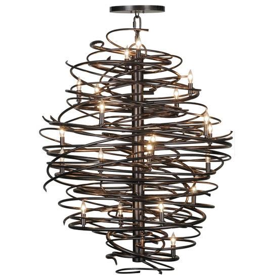 2nd Ave Lighting Cyclone 42" Wide 20 LT Chandelier With Cosmic Silver Vein Finish