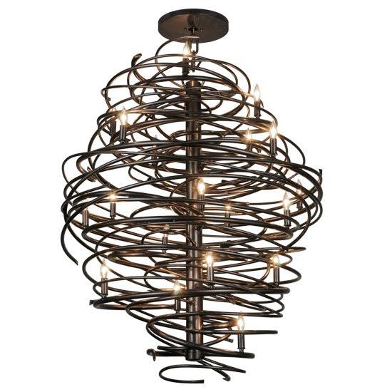 2nd Ave Lighting Cyclone 42" Wide 20 LT Chandelier With Cosmic Silver Vein Finish