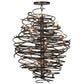 2nd Ave Lighting Cyclone 42" Wide 20 LT Chandelier With Cosmic Silver Vein Finish