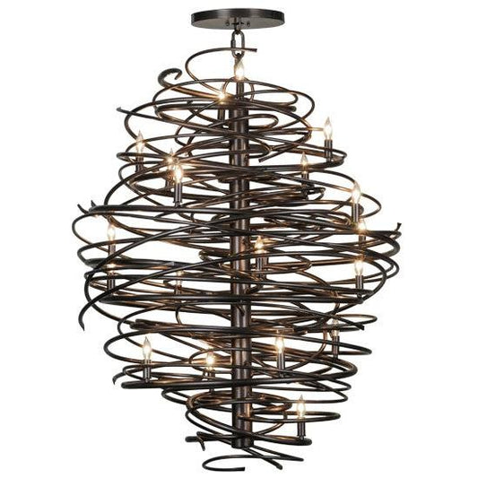 2nd Ave Lighting Cyclone 42" Wide 20 LT Chandelier With Cosmic Silver Vein Finish