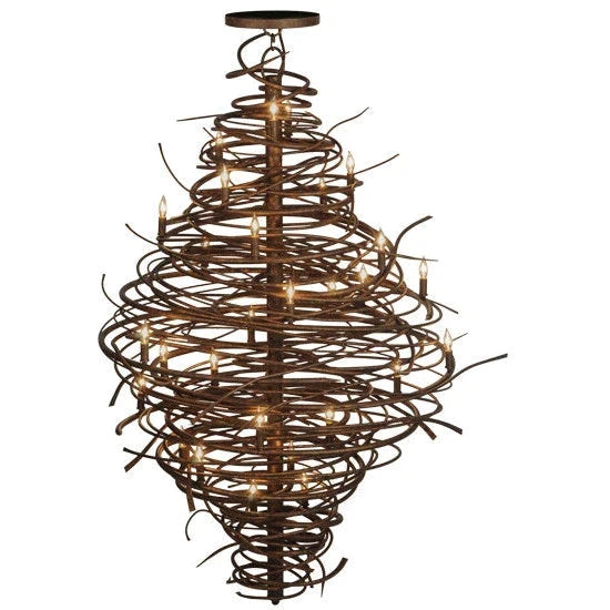 2nd Ave Lighting Cyclone 56" 28-Light Antique Rust Chandelier