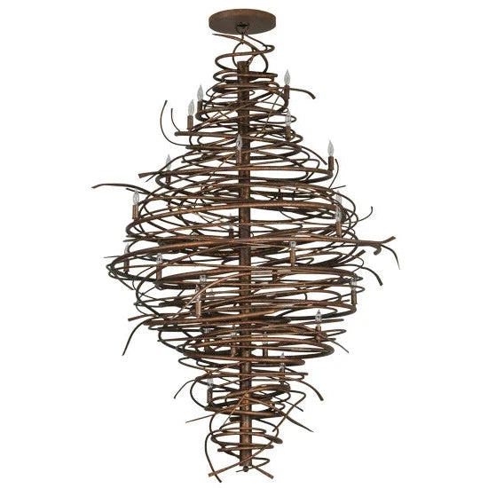 2nd Ave Lighting Cyclone 56" 28-Light Antique Rust Chandelier