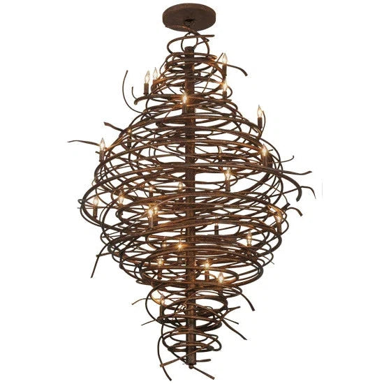 2nd Ave Lighting Cyclone 56" 28-Light Antique Rust Chandelier