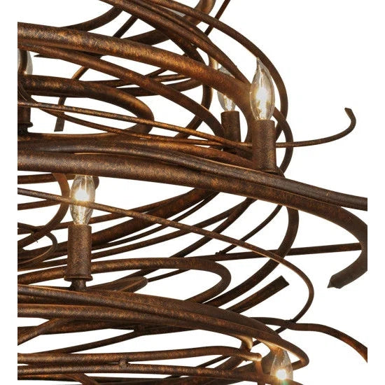 2nd Ave Lighting Cyclone 56" 28-Light Antique Rust Chandelier
